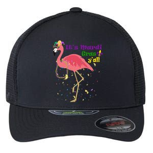 Mardi Gras Flamingo Flexfit Unipanel Trucker Cap