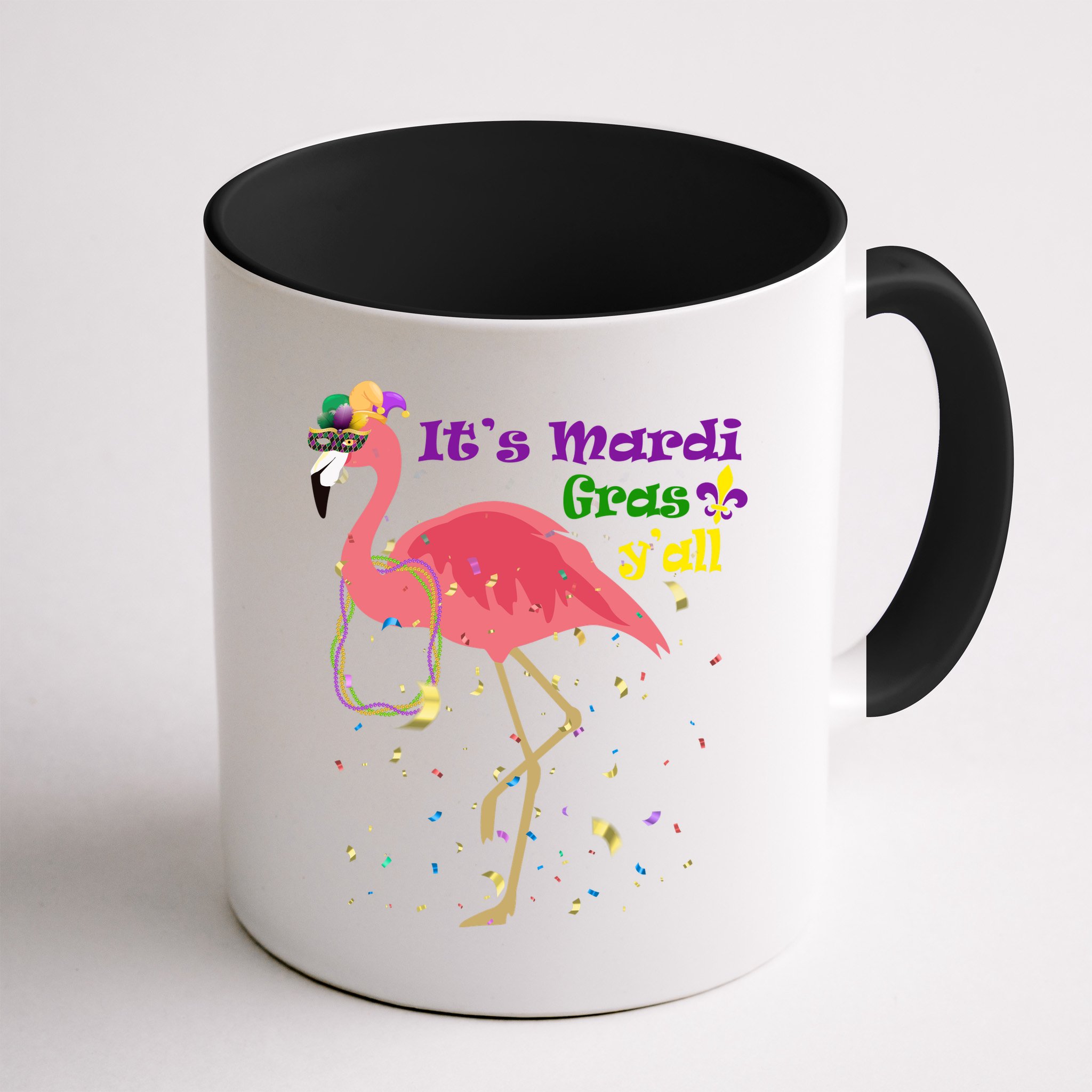 Mardi Gras Flamingo Mug