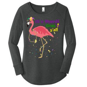 Mardi Gras Flamingo Women's Perfect Tri Tunic Long Sleeve Shirt