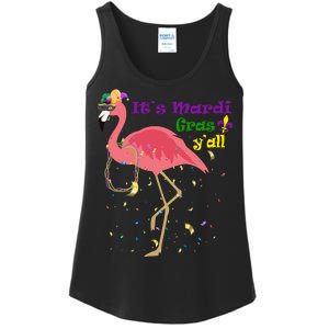 Mardi Gras Flamingo Ladies Essential Tank