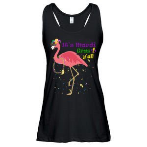 Mardi Gras Flamingo Ladies Essential Flowy Tank