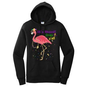 Mardi Gras Flamingo Women's Pullover Hoodie