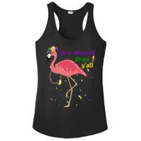 Mardi Gras Flamingo Ladies PosiCharge Competitor Racerback Tank