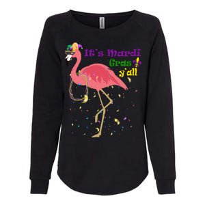 Mardi Gras Flamingo Womens California Wash Sweatshirt