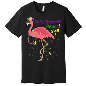 Mardi Gras Flamingo Premium T-Shirt