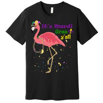 Mardi Gras Flamingo Premium T-Shirt