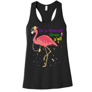 Mardi Gras Flamingo Women's Racerback Tank