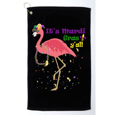 Mardi Gras Flamingo Golf Towel