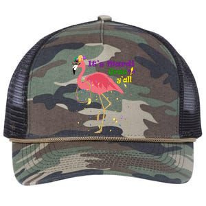 Mardi Gras Flamingo Retro Rope Trucker Hat Cap