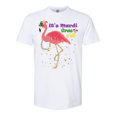 Mardi Gras Flamingo Softstyle® CVC T-Shirt