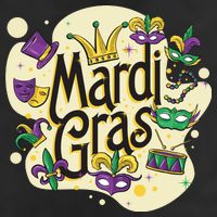 Mardi Gras Flashy Party  7 Panel Mesh Trucker Snapback Hat