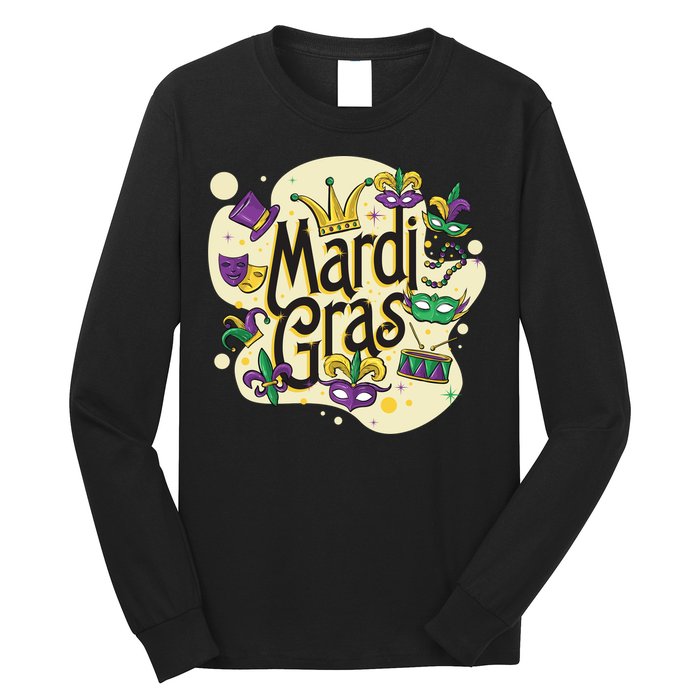Mardi Gras Flashy Party  Long Sleeve Shirt