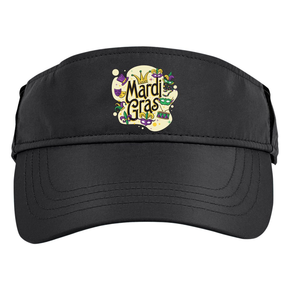 Mardi Gras Flashy Party  Adult Drive Performance Visor