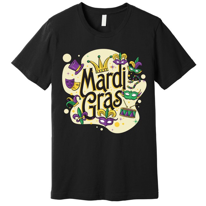 Mardi Gras Flashy Party  Premium T-Shirt