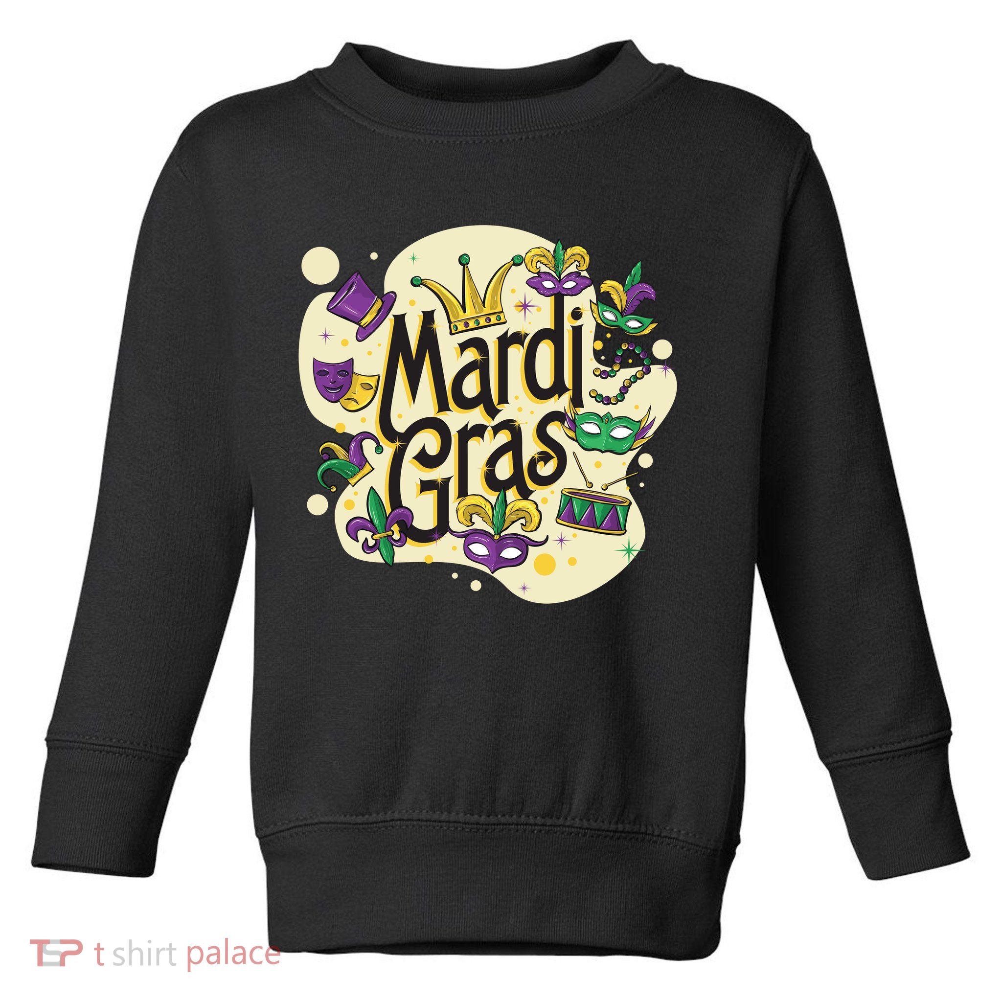 Mardi Gras Flashy Party  Toddler Sweatshirt