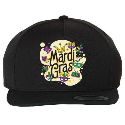 Mardi Gras Flashy Party  Wool Snapback Cap