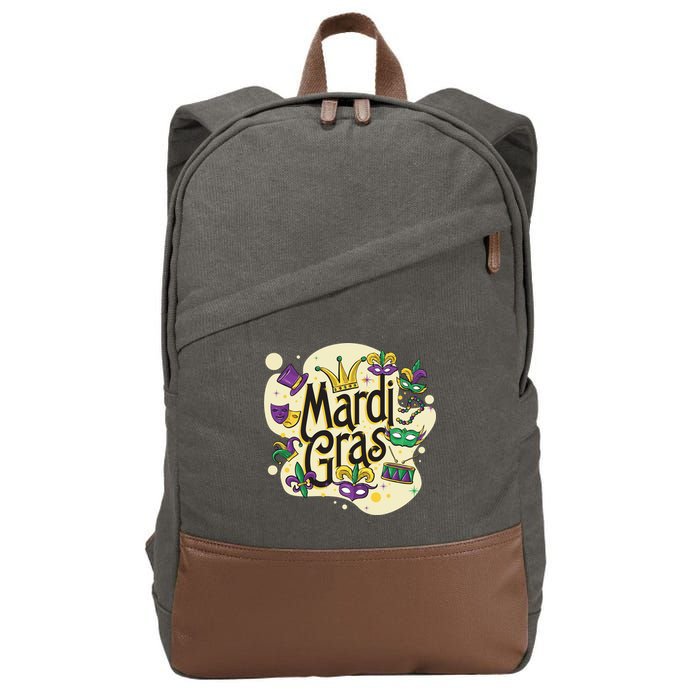 Mardi Gras Flashy Party  Cotton Canvas Backpack