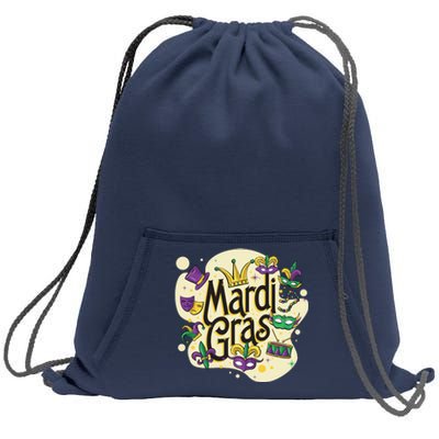 Mardi Gras Flashy Party  Sweatshirt Cinch Pack Bag