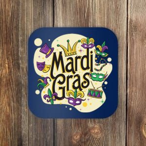 Mardi Gras Flashy Party  Coaster