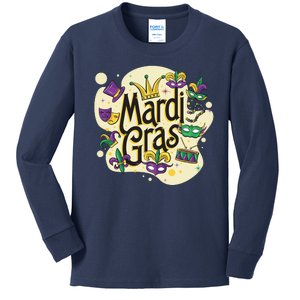 Mardi Gras Flashy Party  Kids Long Sleeve Shirt