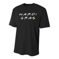 Mardi Gras Friends Youth Performance Sprint T-Shirt