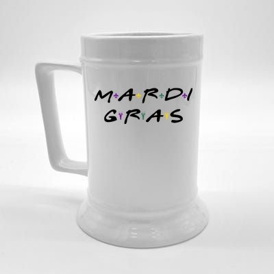 Mardi Gras Friends Beer Stein