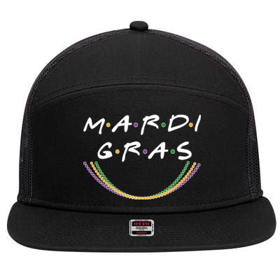 Mardi Gras Friends Meme 7 Panel Mesh Trucker Snapback Hat