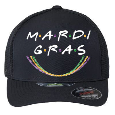 Mardi Gras Friends Meme Flexfit Unipanel Trucker Cap