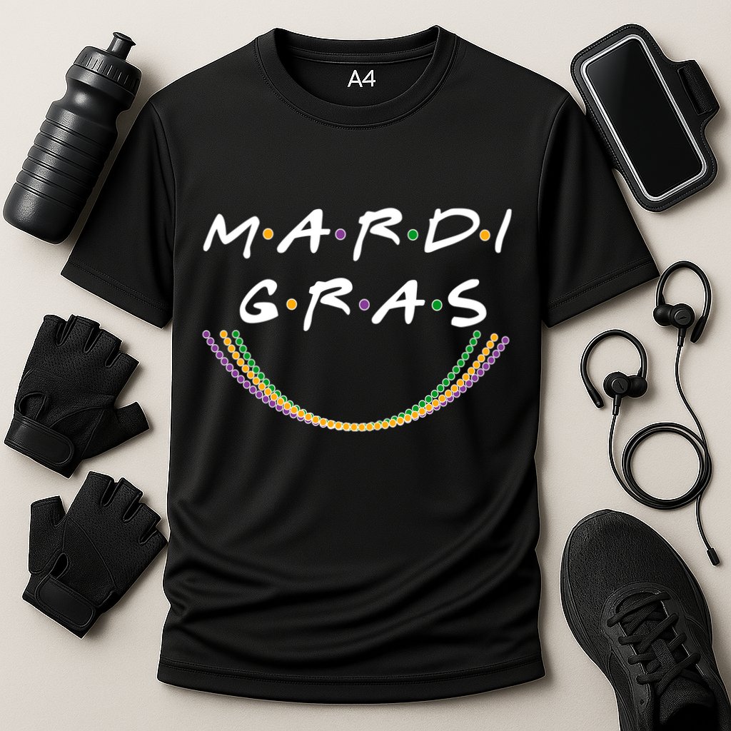 Mardi Gras Friends Meme Cooling Performance Crew T-Shirt
