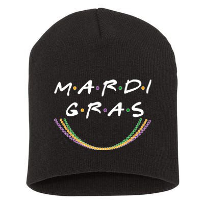 Mardi Gras Friends Meme Short Acrylic Beanie