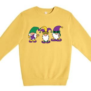 Mardi Gras Gnomes Party Premium Crewneck Sweatshirt