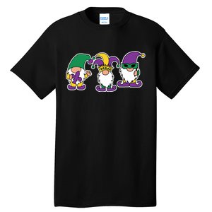 Mardi Gras Gnomes Party Tall T-Shirt