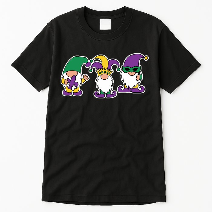 Mardi Gras Gnomes Party Tall T-Shirt