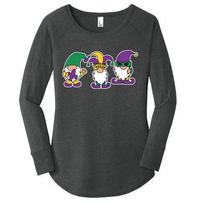 Mardi Gras Gnomes Party Women's Perfect Tri Tunic Long Sleeve Shirt