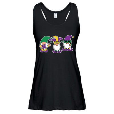 Mardi Gras Gnomes Party Ladies Essential Flowy Tank