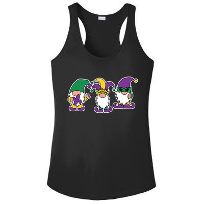 Mardi Gras Gnomes Party Ladies PosiCharge Competitor Racerback Tank