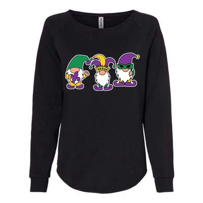 Mardi Gras Gnomes Party Womens California Wash Sweatshirt