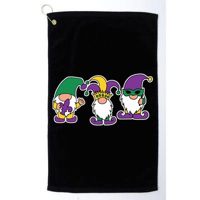 Mardi Gras Gnomes Party Golf Towel