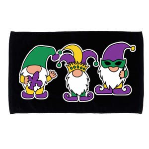 Mardi Gras Gnomes Party Microfiber Hand Towel