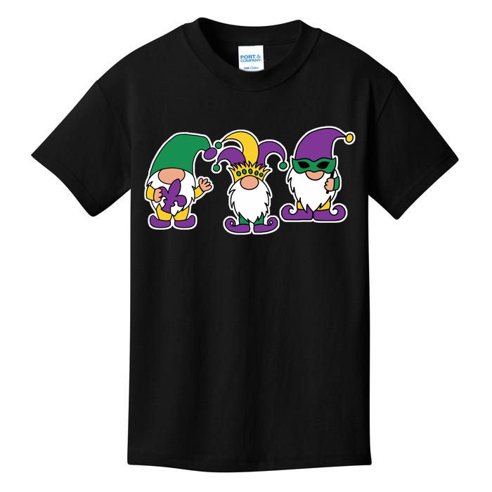 Mardi Gras Gnomes Party Kids T-Shirt