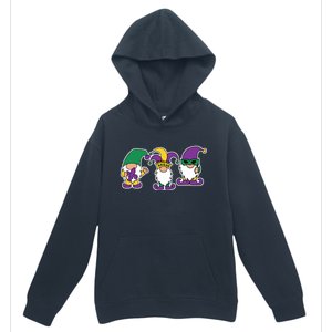 Mardi Gras Gnomes Party Urban Pullover Hoodie