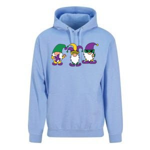 Mardi Gras Gnomes Party Unisex Surf Hoodie