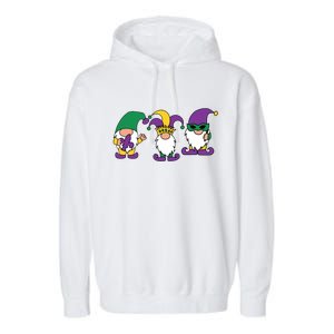 Mardi Gras Gnomes Party Garment-Dyed Fleece Hoodie