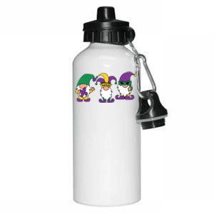 Mardi Gras Gnomes Party Aluminum Water Bottle