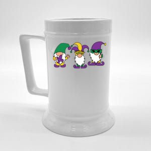 Mardi Gras Gnomes Party Beer Stein