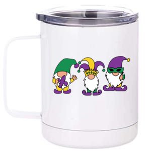 Mardi Gras Gnomes Party 12 oz Stainless Steel Tumbler Cup