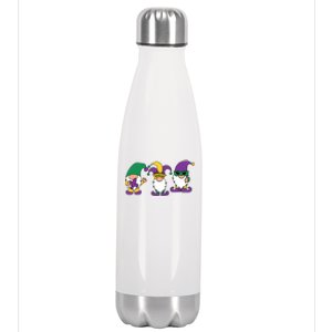 Mardi Gras Gnomes Party Stainless Steel Insulated Water Bottle