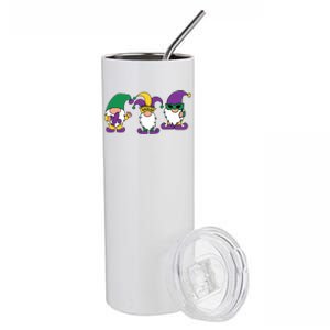 Mardi Gras Gnomes Party Stainless Steel Tumbler