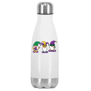 Mardi Gras Gnomes Party Stainless Steel Insulated Water Bottle