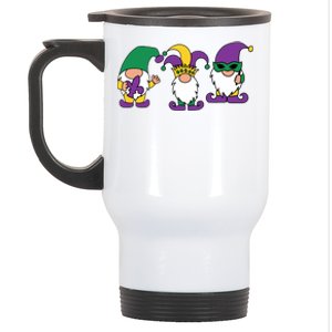 Mardi Gras Gnomes Party Stainless Steel Travel Mug